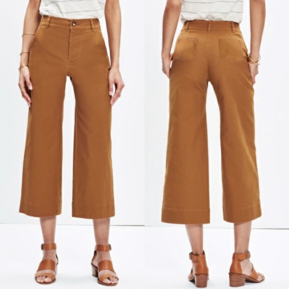Madewell High Rise Wide-Leg Jeans in Brown